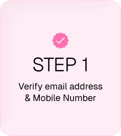 Verify email address & Mobile Number